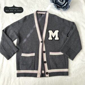 Maje Maissa Oversized Varsity Cardigan Women's Size 1(S)